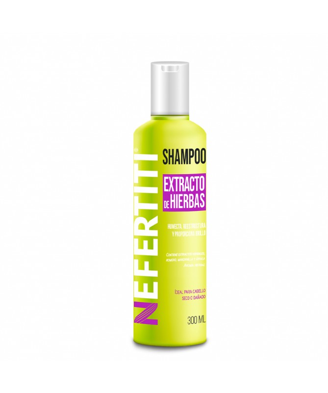 Nefertiti Shampoo con extracto de hierbas PARA USO FAMILIAR 300ml